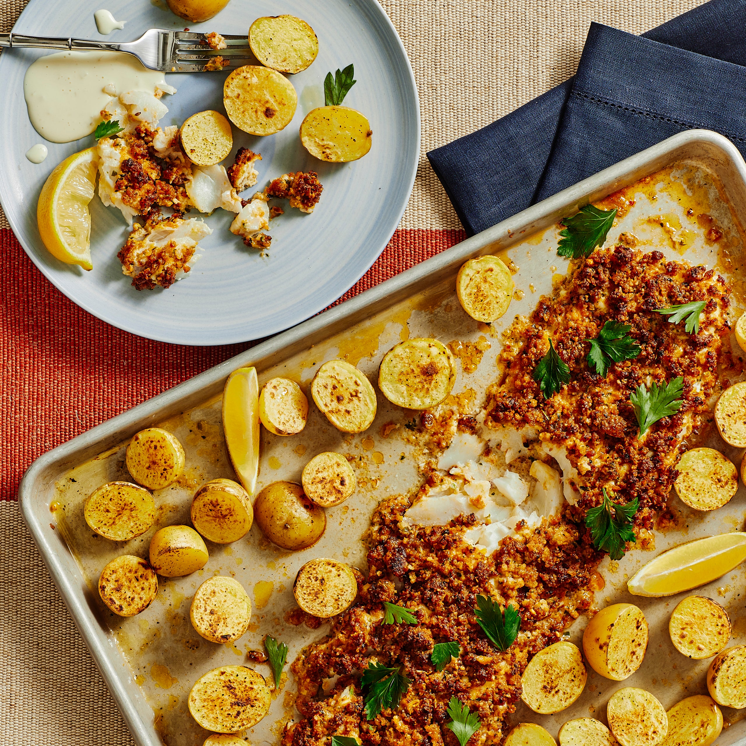 Roast Cod With Chorizo Crisp